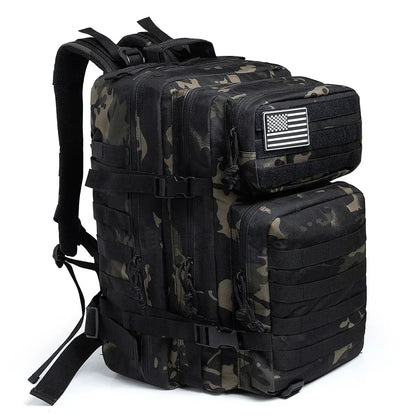 45L Tactical Backpack Large Capacity Outdoor Rucksack 3 Day Fitness Hiking Bag Hiking Camping Gear Backpacks - Smarsty