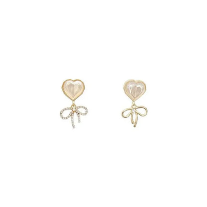 Pearl Long Earrings With Rhinestones For Wedding Fashion - Smarsty