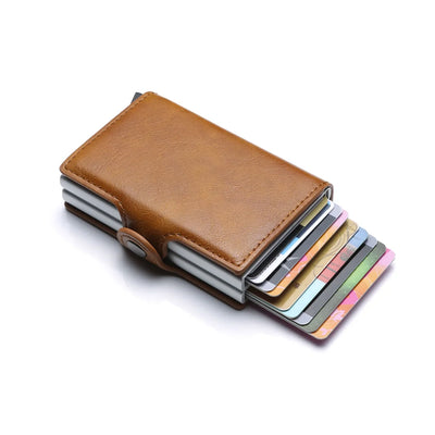 Rfid Men Card Wallets Carbon Fiber Slim Mini Wallet 14 Card Holders Small Money Bag Male Purses - Smarsty