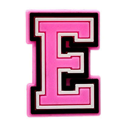 Pink Letter Shoe Charms for Crocs Accessories Women Clogs Pins Men Badge Kids Jeans Girls Decorations Buckle Shoes Accessories