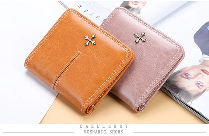 2023 New Mini Women Wallets Free Name Engraving Fashion Small Wallets Zipper PU Leather Quality Female Purse Card Holder Wallet