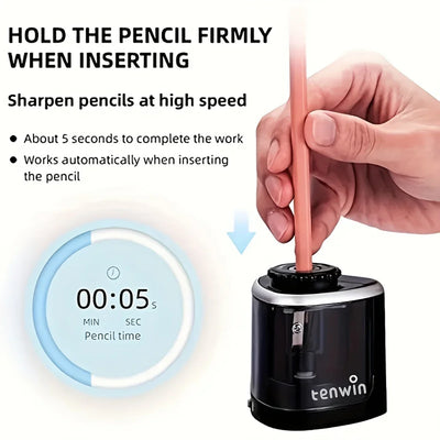 Electric Sharpener Assembly Desktop Automatic Pencil Sharpener Suitable To Pencils (6-8mm) for Students School Office Stationery - Smarsty