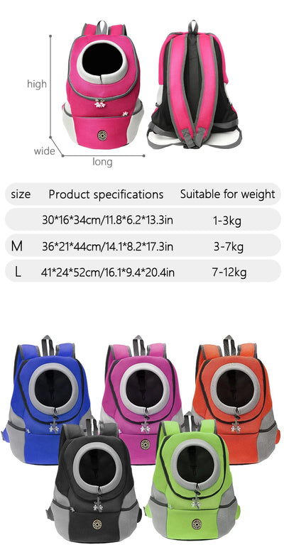 Breathable Double Shoulder Outdoor Dog Carrier Bag - Smarsty