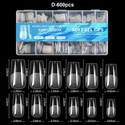 Luxury Soft Gel False Nail Tips for Elegant Manicure - Smarsty