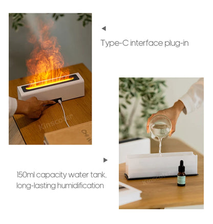 Kinscoter RGB Flame Aroma Diffuser with Cool Mist - Smarsty