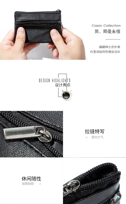 Unisex Coin Purse Wallet With Zipper Change Holder Everyday - Smarsty