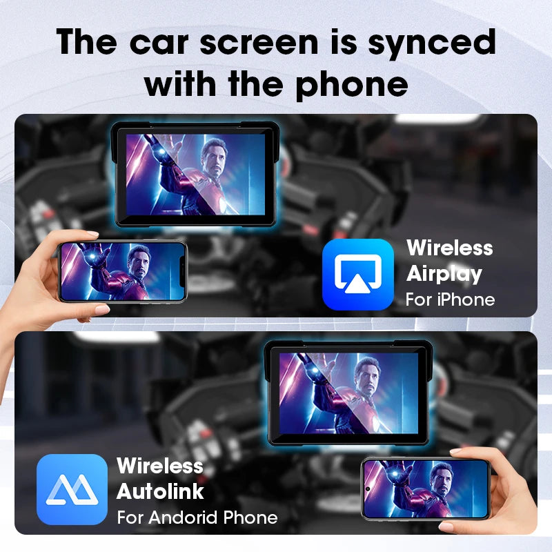 Motorcycle DVR GPS Navigation With CarPlay And Android Auto - Smarsty