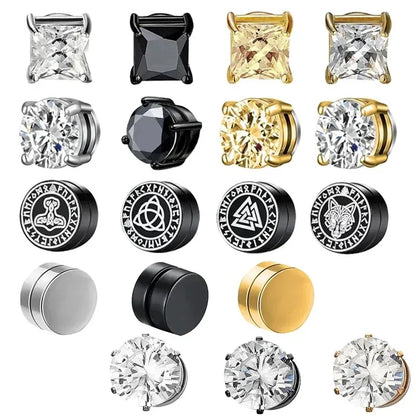 Crystal Strong Magnetic Clip Earrings Non Piercing - Smarsty