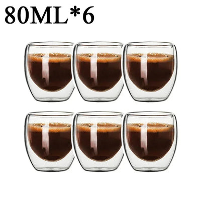 Double Wall Borosilicate Glass Mug Set for Hot Drinks - Smarsty
