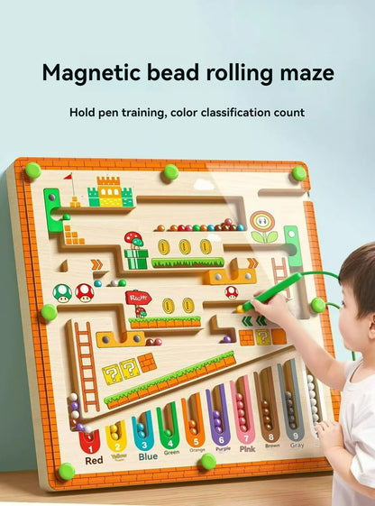 Children's Magnetic Maze Walking Ball Baby Concentration Training, Writing Logic Thinking 3-4 Year Old Early Education Puzzle To - Smarsty