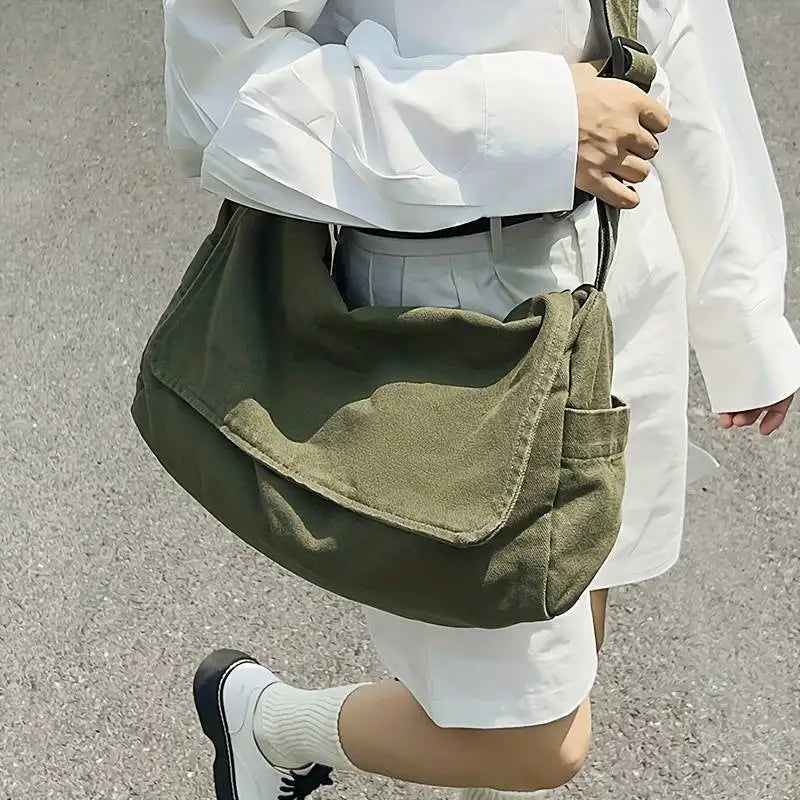 Women's Durable Canvas Messenger Bag Crossbody for Everyday - Smarsty