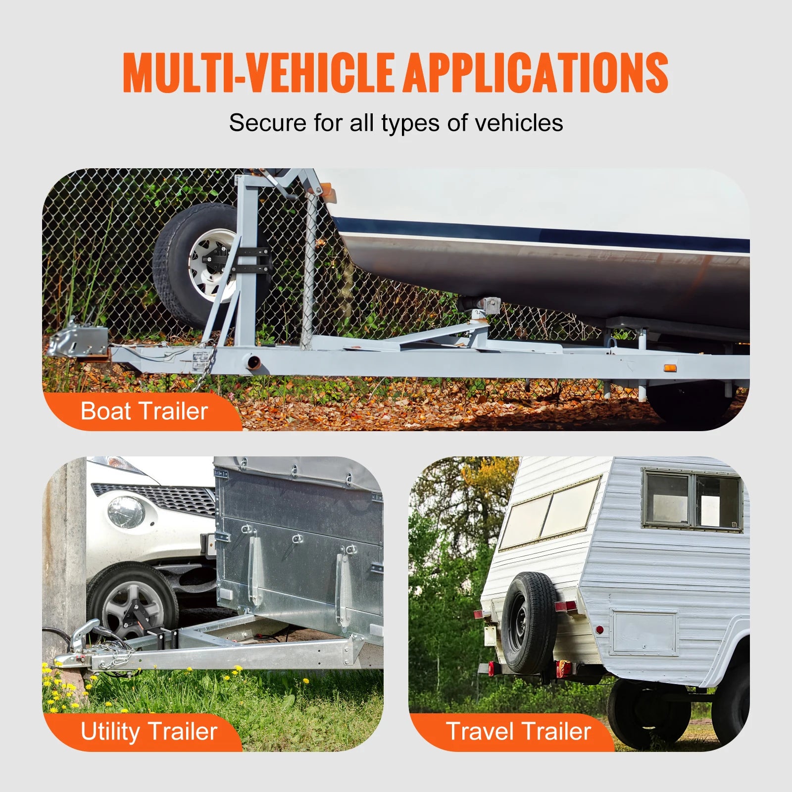 SucceBuy 160 lbs Spare Tire Carrier with Mounting Screws Bracket Lugs On Bolt Patterns Tire Mount Wheel Holder for Trailers RV