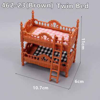 1:12 Dollhouse Miniature Cradle Crib Surround Bed Piano Table Set Furniture Kitchen Model Decor Toy Doll House Accessories