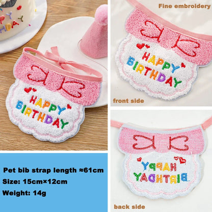 Adjustable Pet Birthday Hat and Bandana Set - Smarsty