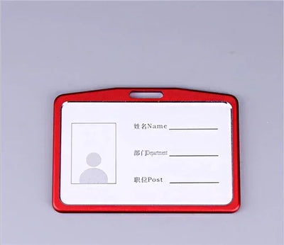 Employee Aluminium Alloy Plastic Credit Card  ID Card Cover Case Work Identity Badge Card Cover Bag Women Men Work Card Holders - Smarsty