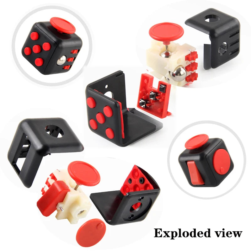 6/12 Sides Cube Decompression Toy Rainbow Stress Relief Autism ADHD OCD Anxiety Sensory Toys Fingertip Desk Toy for Kids Adult by Smarsty