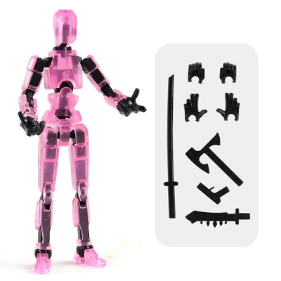 DIY Luminous T13 Multi-Jointed Movable Shapeshift Robot 3D Printed Mannequin Lucky robot and dog Action Figures Toys kids Gifts - Smarsty