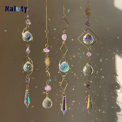 Hanging Crystal Pendant Suncatcher Wind Chimes for Home Decor - Smarsty