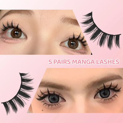 DINGSEN 5 Pairs Soft Natural Long False Eyelashes - Smarsty