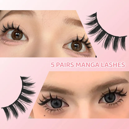 DINGSEN 5 Pairs Soft Natural Long False Eyelashes - Smarsty