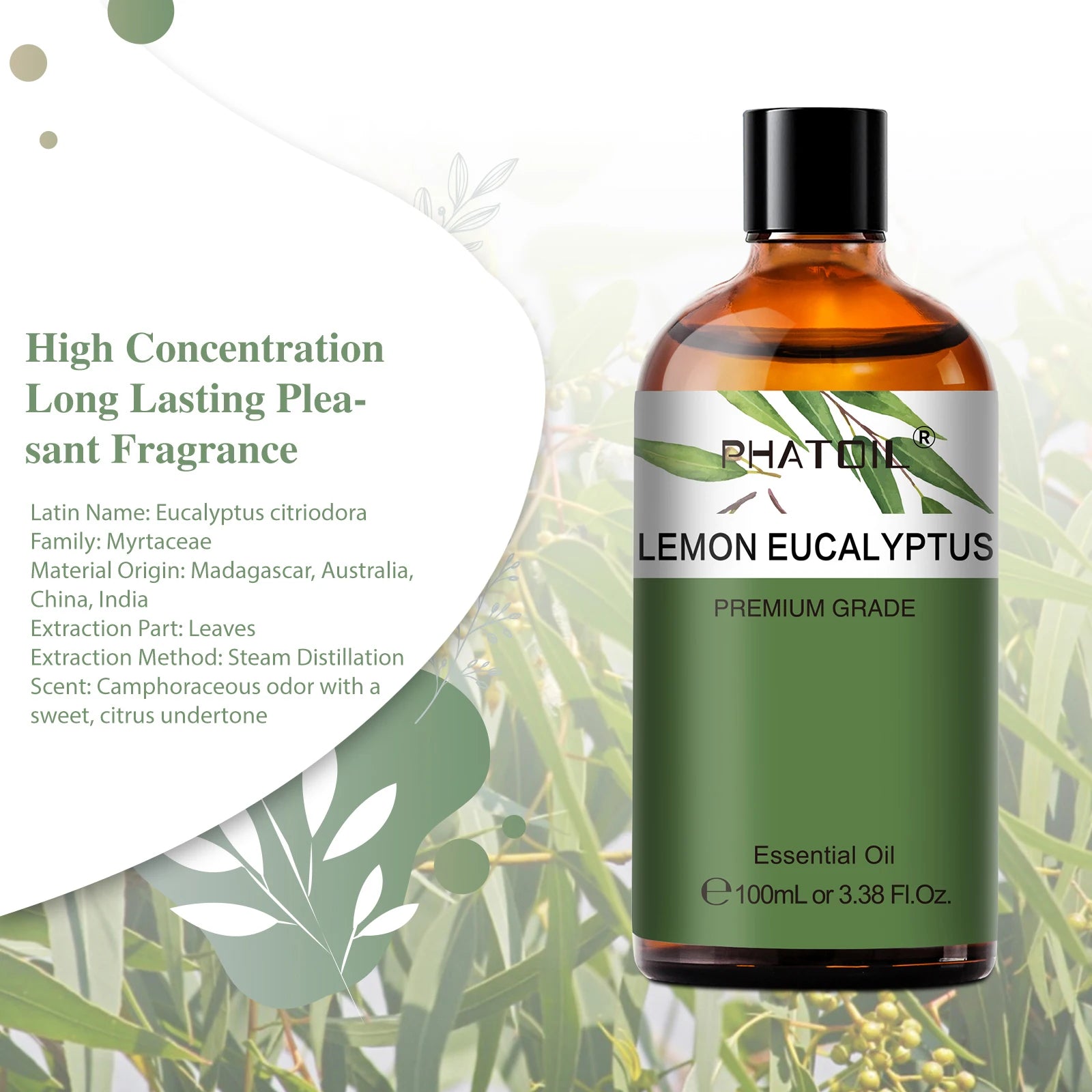 PHATOIL 100ml Essential Oil Set for Aromatherapy Diffusers - Smarsty