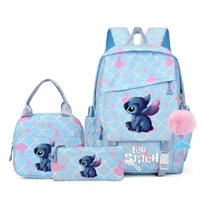 Lilo Stitch Kids Backpack Set 3 Piece Kawaii School Bags - Smarsty