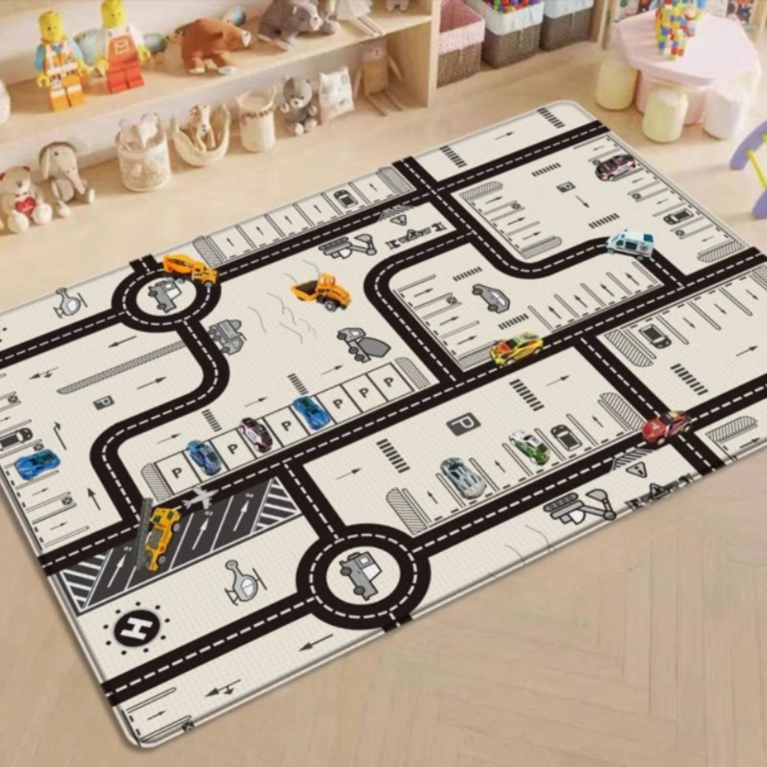 Foldable Baby Play Mat Children's Double-sided Pattern Protection Non-slip Activity Carpet Children's Educational Activity Mat