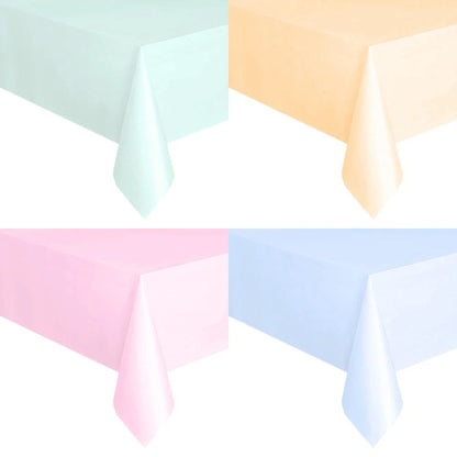 Disposable White Pink Tablecloth for Parties and Weddings - Smarsty