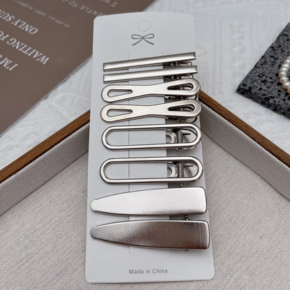 Silver Metal Duckbill Hair Clips for Stylish Women - Smarsty