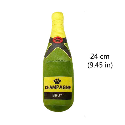 Funny Plush Dog Beer Bottle Squeaky Chew Toy - Smarsty