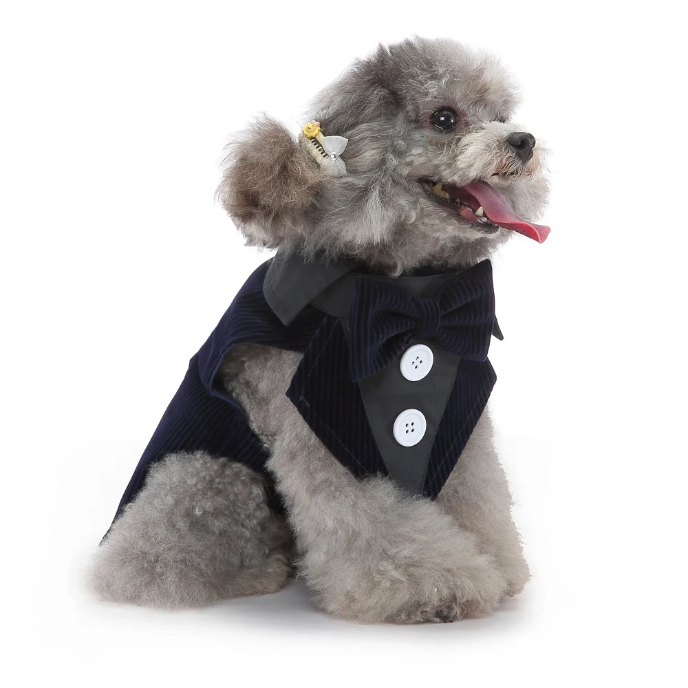 Formal Tuxedo Dog Costume for Weddings and Events - Smarsty