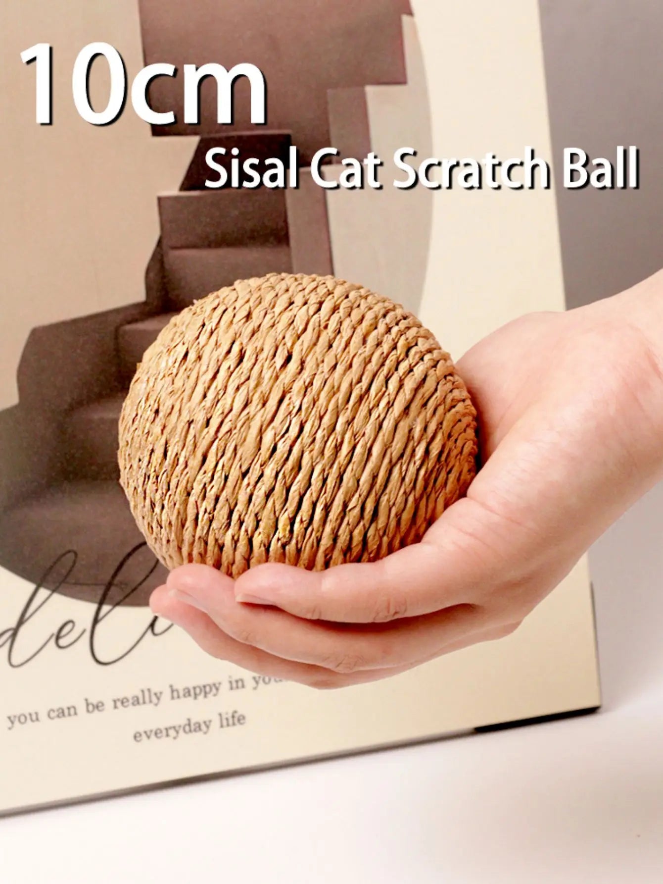 Interactive Sisal Cat Scratching Ball Toy for Dental Care - Smarsty