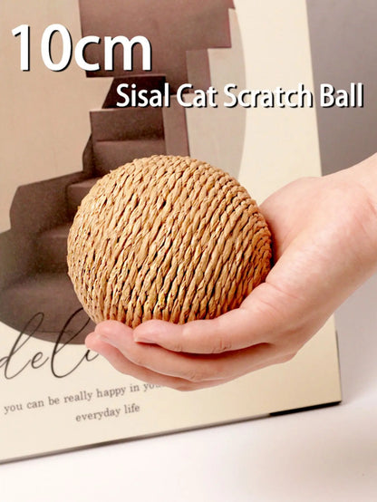 Interactive Sisal Cat Scratching Ball Toy for Dental Care - Smarsty