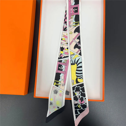 Women Long Scarf and Hair Tie Multifunctional Bandana - Smarsty