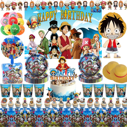 One Piece Birthday Party Disposable Tableware Set - Smarsty