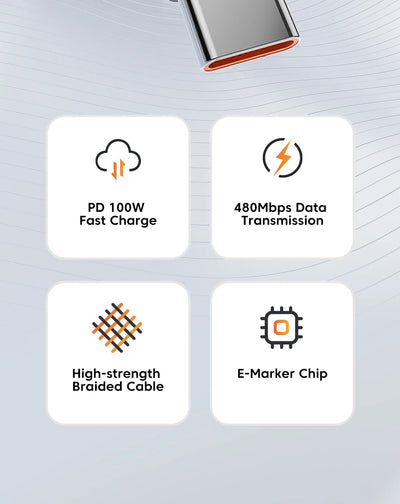 Toocki 60W/100W Type C to USB C Cable PD 3.0 Quick Charge Fast Charging Type C to Type C For Huawei Xiaomi Samsung Laptop - Smarsty