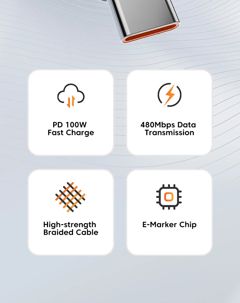 Toocki 60W/100W Type C to USB C Cable PD 3.0 Quick Charge Fast Charging Type C to Type C For Huawei Xiaomi Samsung Laptop - Smarsty