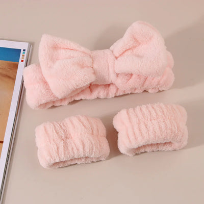 Coral Fleece Wash Face Headband Absorbent Waterproof - Smarsty
