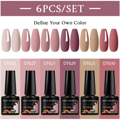 Nude Brown Gel Nail Polish Set for Long Lasting Manicure - Smarsty