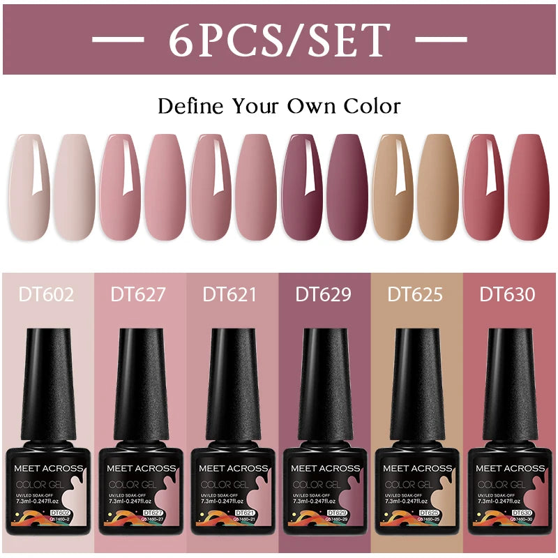Nude Brown Gel Nail Polish Set for Long Lasting Manicure - Smarsty