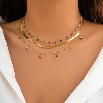 Vintage Gold Boho Layered Necklace Set for Women - Smarsty