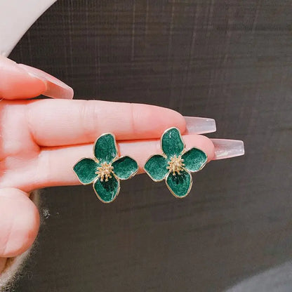 Vintage Sweet Flower Stud Earrings For Women Bridal - Smarsty