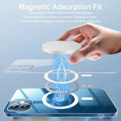 MagSafe Transparent Case For IPhone Wireless Charge - Smarsty
