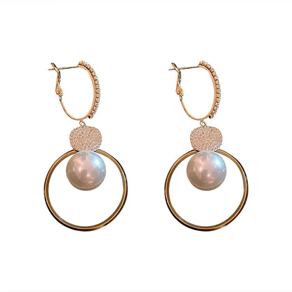 Pearl Drop Earrings For Women Fashion Trend Jewelry - Smarsty