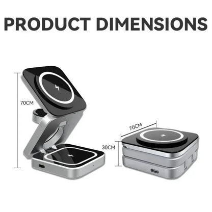 Foldable 3 In 1 Wireless Charger For iPhone And Watch - Smarsty