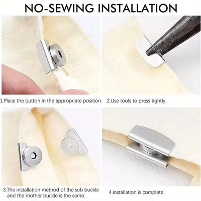 5Pairs Metal Seamless Magnetic Buckle for Bags - Magnetic Snap Buttons for DIY Buckle Closure Magnetic Snaps for Handbags - Smarsty