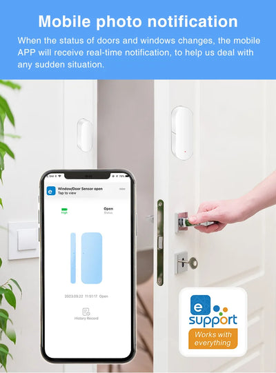 Zigbee Smart Door Window Sensor With EWeLink Control - Smarsty