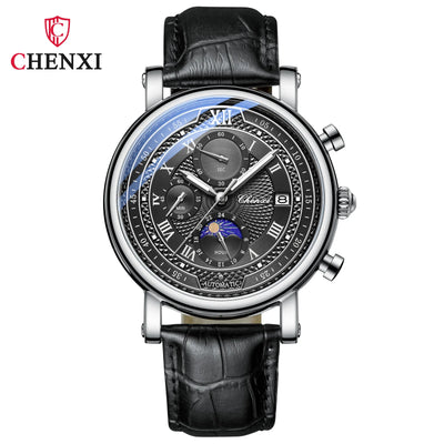 Chenxi Leather Chronograph Quartz Watch for Men - Smarsty
