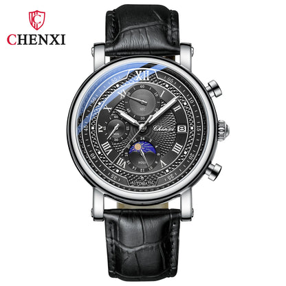 Chenxi Leather Chronograph Quartz Watch for Men - Smarsty