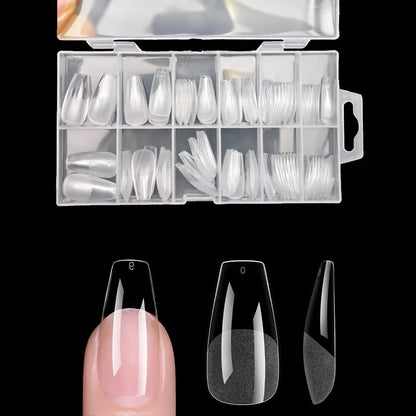 120Pcs Full Cover French Press On Nail Tips - Smarsty